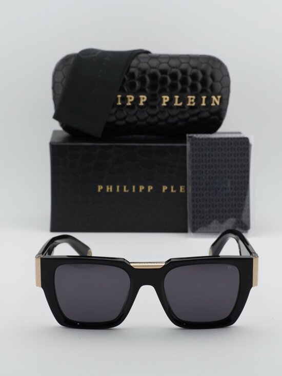 Philipp Plein SPP095M 0700 Square Sunglasses – Black / Grey
